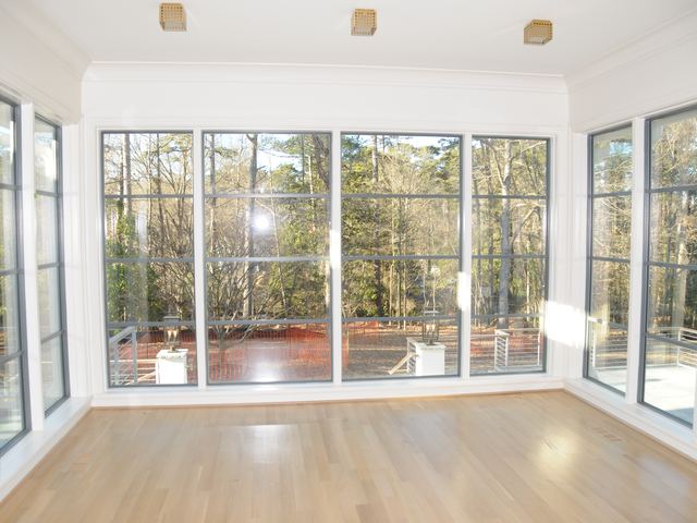 A finished deck or porch