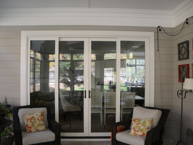 A finished deck or porch