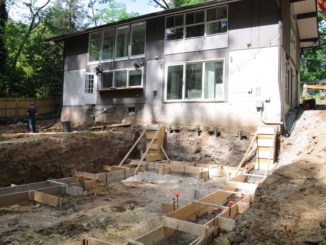 Concrete footings and foundation walls