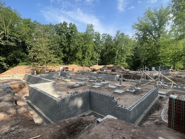 An excavated building site