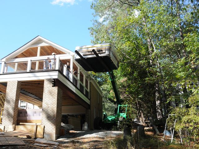 Siding going on the exterior of a house