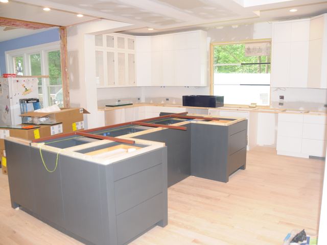A kitchen under construction
